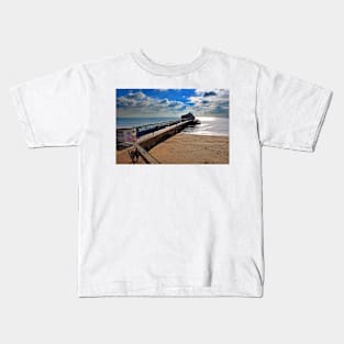 Bournemouth Pier And Beach Dorset England Kids T-Shirt